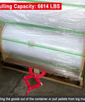 Heavy Duty Pallet Puller Clamp With 6614 Lbs Capacity Steel Single Scissor Grabber, pulling wrapped pallet from truck