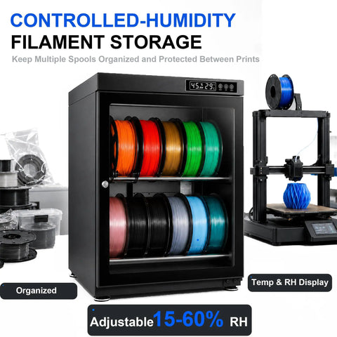 Heavy Duty Moisture Guard Cabinet For 3D Printer Filament Dryer With Digital Display And Adjustable Humidity Settings Keep Your Spools Fresh And Ready To Go For Smooth Printing With No Sweat And Pro Durability