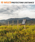 All Day Solar Electric Fence Charger Delivers 0.18 Joule Pulse For Up To 10 Miles Of Fence, Portable Solar Energizer in field