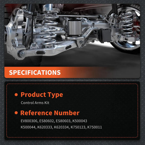 Front Suspension Beefed Up 14 Piece Control Arm Replacement Kit For Toyota Camry 2007 2011 Durable Metal Coated For Long Life And A Smooth Safe Ride With Tight Handling, specifications image