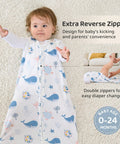 Lightweight Baby Sleep Sack Cozy As A Cloud 0.5 Tog Wearable Blanket For 0 To 6 Months Two Way Zipper Newborn Infant Sleeping Bag