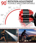 USB Rechargeable Headlamp 12000 Lumen Ultra Bright LED Zoomable Work Light with 90° Rotation and Multiple Use Visual