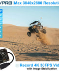 Off-road vehicle jumping in desert, showcasing 4K Autofocus USB Camera Module With In Body Image Stabilization IBIS For Ultra Smooth Video Anti Shake Board UVC Compatible Lightburn Ready Plug In 3D Printer Camera For Computer Vision And Industrial Automation with image stabilization feature