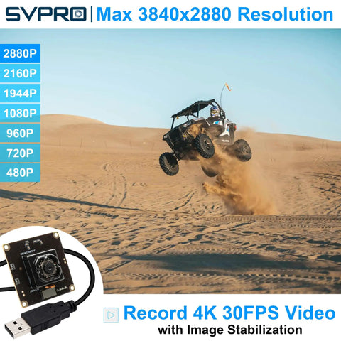 Off-road vehicle jumping in desert, showcasing 4K Autofocus USB Camera Module With In Body Image Stabilization IBIS For Ultra Smooth Video Anti Shake Board UVC Compatible Lightburn Ready Plug In 3D Printer Camera For Computer Vision And Industrial Automation with image stabilization feature
