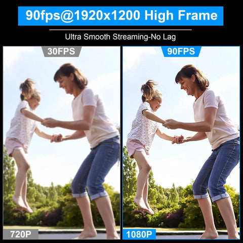 Comparison of video quality at 30fps and 90fps using High Speed Wide Angle Global Shutter USB Camera Module For Computer 1080P 2MP 1920x1200 90fps UVC Web Cam Board With 120 Degree No Distortion AR0234 Lens.
