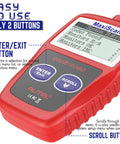 OBD2 Car Scanner With Engine Fault Codes And Emissions Status Check Engine Light Reader CAN Diagnostic Tool For 1996 And Newer OBDII Vehicles Read DTCs Fast Live Data And Vehicle Status Not For FCA Vehicles shows Enter and Scroll buttons