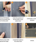 Step-by-step installation guide for Six Pack 1.65 Inch Round Gold Cabinet Knobs With Brushed Finish Oversize Pulls For Drawers.