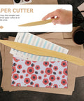 Two Pack Wooden Letter Opener Set shown on an envelope stack for quick mail openings, highlighting lightweight tool