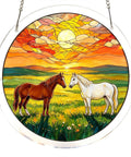 Unique Branches Of Love Acrylic Catcher Puzzle Kit with horses in sunset design for doors garden and window hanging decor.