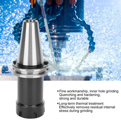 Rock Solid CNC Milling Tool Holder SK40 ER32 High Precision Lathe Accessory For CNC Machining, 20CrMnTi Steel, 58HRC, 155mm
