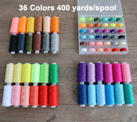 Top Shelf 72 Piece Sewing Thread Kit With 36 Vibrant Polyester Shades And Matching Bobbins And Each Spool Packs Four Hundred Yards Of Slick Stitching To Knock Out Quilting And Embroidery Projects Today