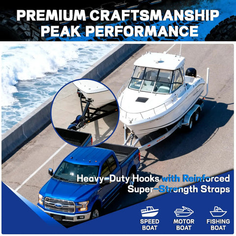 Rock Solid Boat Winch Strap With Zinc Plated Safety Hook 2 Inch By 20 Foot 18000 Lb Breaking Strength Marine Grade Polyester Webbing Built Tough For Pontoon And Jet Ski Trailers