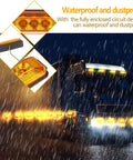20 Pcs 3.9 Inch 3 LED Amber Trailer Marker Lights Waterproof Side Marker Light Rectangle Signal Running Lights for Truck Boat RV Exterior Accessories with 40 Screws for Easy Install. Amber lights on truck in rain.