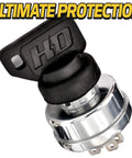 Boss Grade Dual Protection Ignition Key Switch Upgrade For Swisher 3623 Replacements showing top view with key