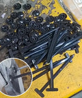 Heavy Duty Nylon Cable Tie Buckle Set 50 Pack With Self Locking Zip Ties Pin Button Design UV Resistant for Car Repairs 3.51x0.74x0.51 Inches on workshop table
