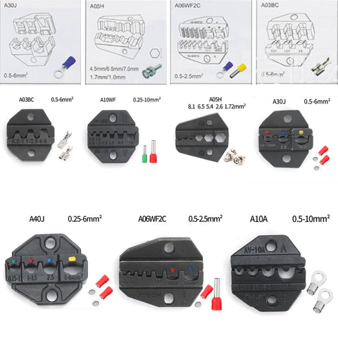 Top Shelf Replacement Crimping Die Set For Awg 17 To 10 Terminals Rock Solid Precision Knockout Compatible With Sn Hs Hand Tools Durable Coated Steel No Hassle Pro Gear