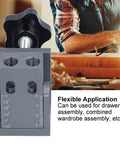 Oblique Pocket Hole Jig Kit With 15 Degree Adjustable Drilling Locator, Self Tightening Clamp for furniture assembly
