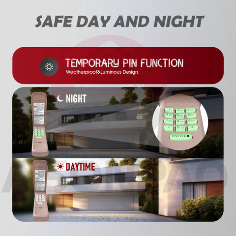 Universal Garage Door Opener Keypad All In One That Plays Nice With 17 Brands Illustrated Day and Night Use