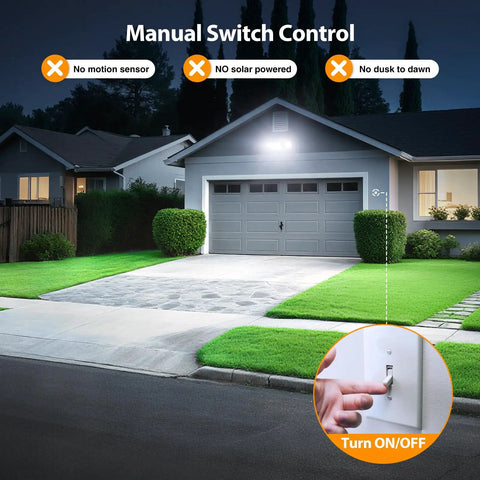 Kickin Out Super Bright Led Flood Light, 150 Watt 15000 Lumen Outdoor Security Fixture, Switch Controlled IP65 Waterproof Wall Mount Cool White Lamp For Yard Garage And Eaves