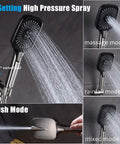 Brushed Nickel Shower Faucet Set With Tub Spout 4 Setting Handheld Shower Rough In Anti Scald Pressure Balanced Valve Included