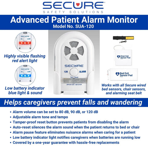 Caregiver Must Have Chair Exit Alarm For Senior Fall Prevention And Dementia Care With Instant Wireless Alert Siren No Hassle Auto Reset Sensor For Wheelchair Safety And Solid Peace Of Mind Protection