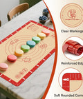 Extra Thick Non Slip Silicone Baking Mat 32 By 24 Inch With Dual Color Inch And Cm Measurements Rounded Edges Reinforced Border