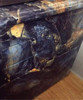 16x120 Black And Gold Marble Wallpaper No Mess Peel And Stick Self Adhesive Backsplash for kitchen counters and shelves