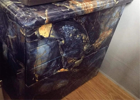 16x120 Black And Gold Marble Wallpaper No Mess Peel And Stick Self Adhesive Backsplash for kitchen counters and shelves