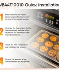 Oven with installed Top Notch Oven Element Replacement WB44T10010 For GE Spectra And Kenmore Ovens, baking cookies