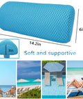 Two Pack Headrest Pillow For Patio Chaise Lounge With 3D Air Mesh And Elastic Band Quick Drying Washable Spa Pillow For Recliner Beach Chair