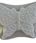 Butterfly Concrete Stepping Stone Mold, Plastic Craft Mold For DIY Garden Decor, front view showing intricate butterfly design.