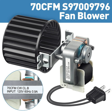 Drop In Replacement Fan Blower Assembly For Nutone Broan S97009796 162 E G J K L M And 164 E G J K L M showing motor details