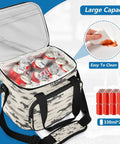 Desert Explorer Insulated Lunch Bag With Leakproof Cooler Interior Waterproof 600D Oxford Fabric Large Picnic Box For Beach Camping