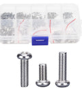 Handy Small Screws Kit For Electronics Repair M1.0 M1.2 M1.4 M1.6 Phillips Pan Head 550 Pieces 304 Stainless Steel Storage Box