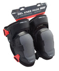 Impact Absorbing Gel Knee Pads With Thigh Stabilization for Flooring and Roofing Work displayed in packaging