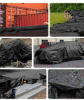 Heavy Duty Waterproof 6X12Ft Tarp Black Poly Tarpaulin For Outdoor Use Roof Pool Boat Camping Emergency Rain Multipurpose Shelter 12 Mil Thickness Tough As Nails All Weather Ready covering various outdoor items