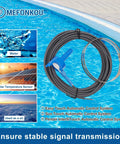 MEFONKOU temperature sensor with 20-ft cable for pool automation, blue probe and gray cord