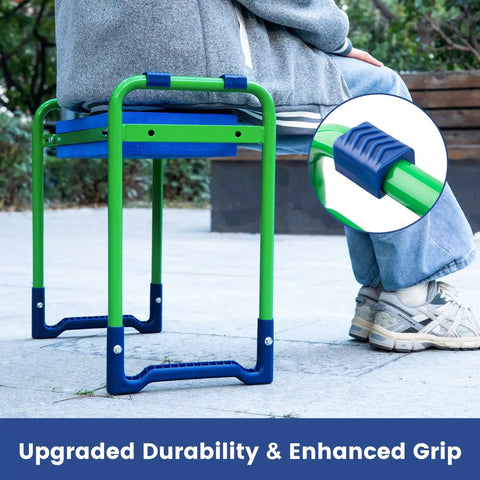Heavy Duty Garden Kneeler And Seat Built To Last With Thick EVA Cushions, Stable Garden Stool, Upgraded Alloy Steel Frame