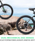 Beefed Up Dual Suspension 24 Inch Mountain Bike With 21 Speed Disc Brakes Front Fork And Rear Shock Absorber Carbon Steel Frame on rocks