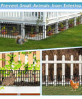 37ft Long Garden Animal Barrier Fence 13 Inch High Rustproof Metal Wire No Dig Dog Border Fence 26 Pack Ground Stakes 1.44 Inch Gap Decorative Fence Keep Dogs Rabbits Out of Your Yard installed around garden.