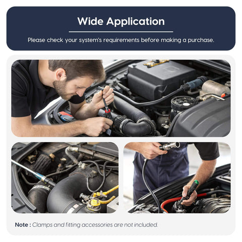Mechanic installing Silicone Vacuum Hose Five Eighth Inch ID Sixteen Millimeter 10 Ft Long High Temp 100 PSI Engine Automotive Vacuum