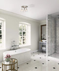 Garden District Decorative Bathroom Ventilation Exhaust Fan With Light In Brushed Nickel, Ultra Quiet Operation, ceiling install