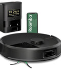 Max 705 Robot Vacuum With Auto Empty Dock And Kickass Suction shown with docking station and smartphone app.
