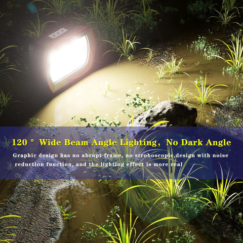Underwater Video Light For Diving, Pro Grade 6000LM LED illuminating underwater scene, highlighting plants and rocks, 130ft waterproof