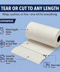 Bulk Packing Paper Roll 18 Inch By 1400 Feet White Newsprint For Moving, Shipping And Storage with usage instructions