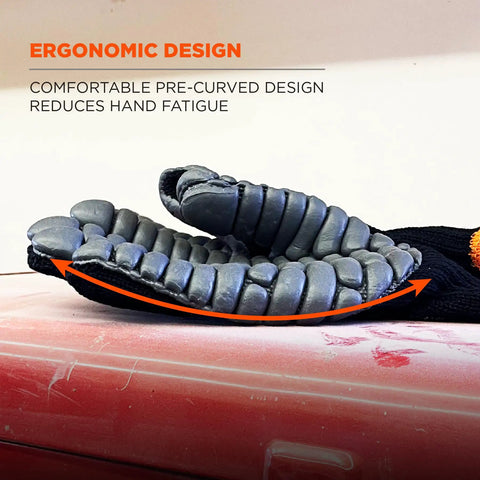 ProFlex 9000 Anti-Vibration Work Glove with Chloroprene Palm Pad ergonomic design, pre-curved fit for easy dexterity