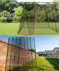 Backyard Baseball Batting Cage With Net And Frame 30Ft Or 40Ft Size Pro Grade Heavy Duty Steel Frame Integrated Gate Design