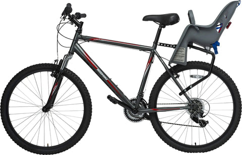 Rear Mount Lil Rider Child Bike Seat With Five Point Harness and Spoke Guard on 26 Inch Bike