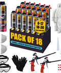 Hardcore Expanding Foam Insulation Kit Slams Shut Wall And Attic Cracks Blocks Pesky Drafts Keeps Yer Roof Comfy And Saves Real Bucks includes 18 cans and application gear.
