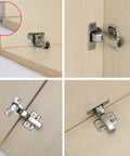 Built Like A Tank Straight Up Smooth Soft Close Cabinet Hinges European Inset Design on wooden cabinetry close-up.